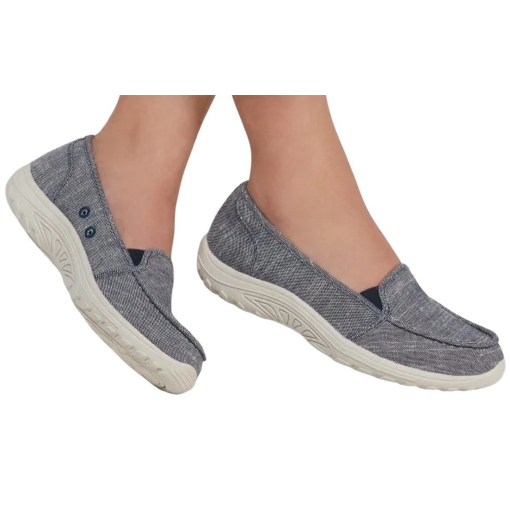 Skechers Size 7 Women’s Blue Relaxed Fit Reggae Fest Manzanita Walking Sneakers